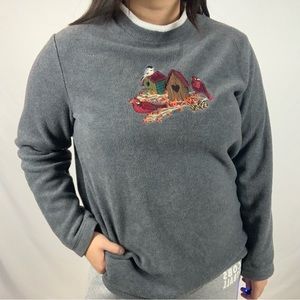 Vintage Birdhouse Fleece Crewneck